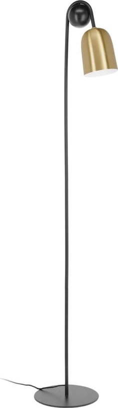 Černá/ve zlaté barvě stojací lampa s kovovým stínidlem (výška 180 cm) Natsumi – Kave Home Kave Home