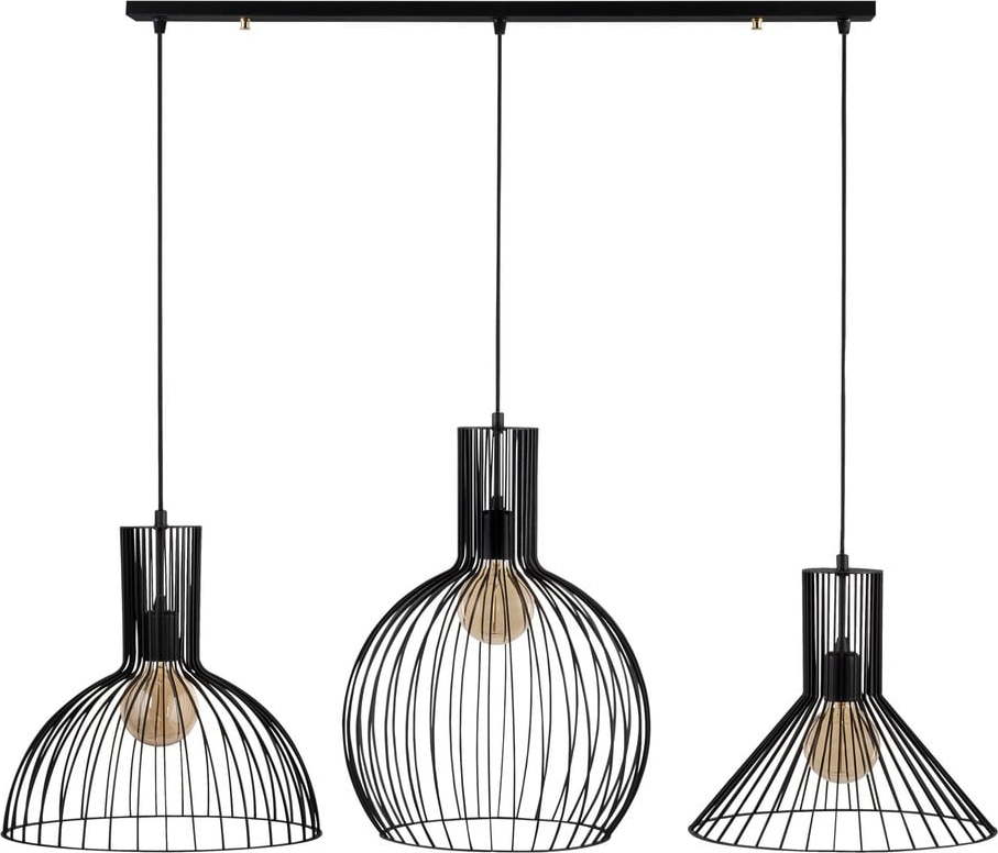 Černé závěsné svítidlo s kovovým stínidlem Fellini – Opviq lights Opviq lights