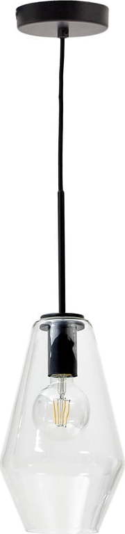 Černé závěsné svítidlo se skleněným stínidlem ø 17 cm Mao – Kave Home Kave Home