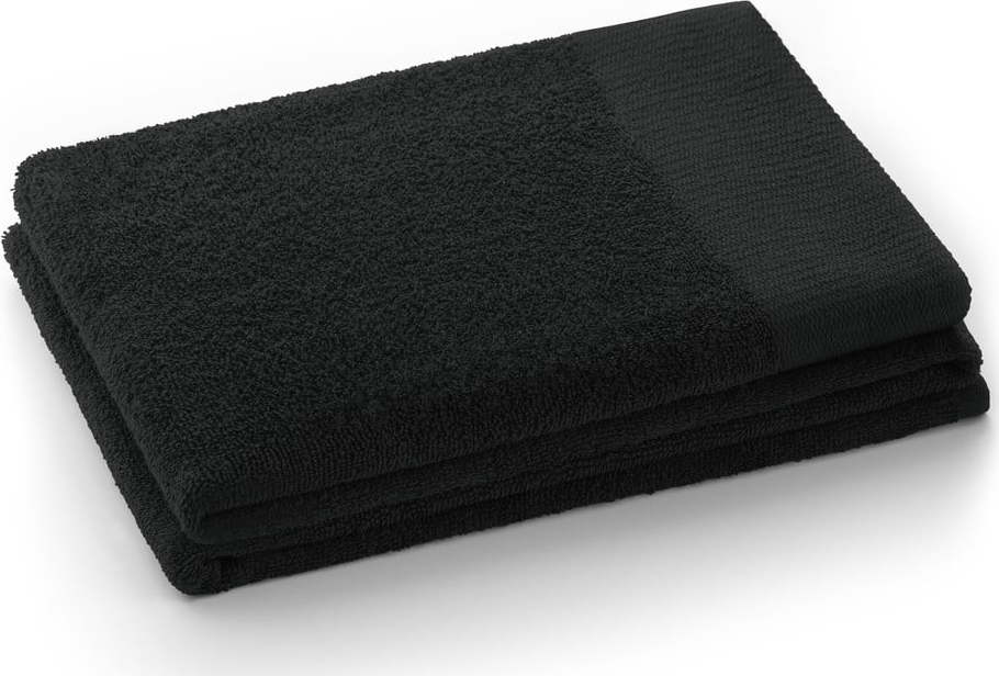 Černý froté bavlněný ručník 30x50 cm Amari – Restilo Restilo