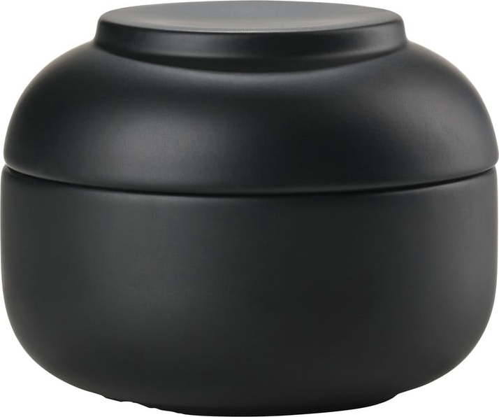 Černý kameninový koupelnový organizér na vatové tampony Sensu – Zone Zone