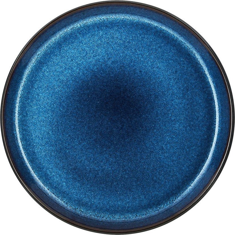 Černý/modrý dezertní talíř z kameniny ø 21 cm Gastro Dark Blue/Black – Bitz Bitz