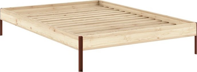 Dvoulůžková postel z borovicového dřeva bez čela s roštem 160x200 cm v přírodní barvě Core – Karup Design Karup Design
