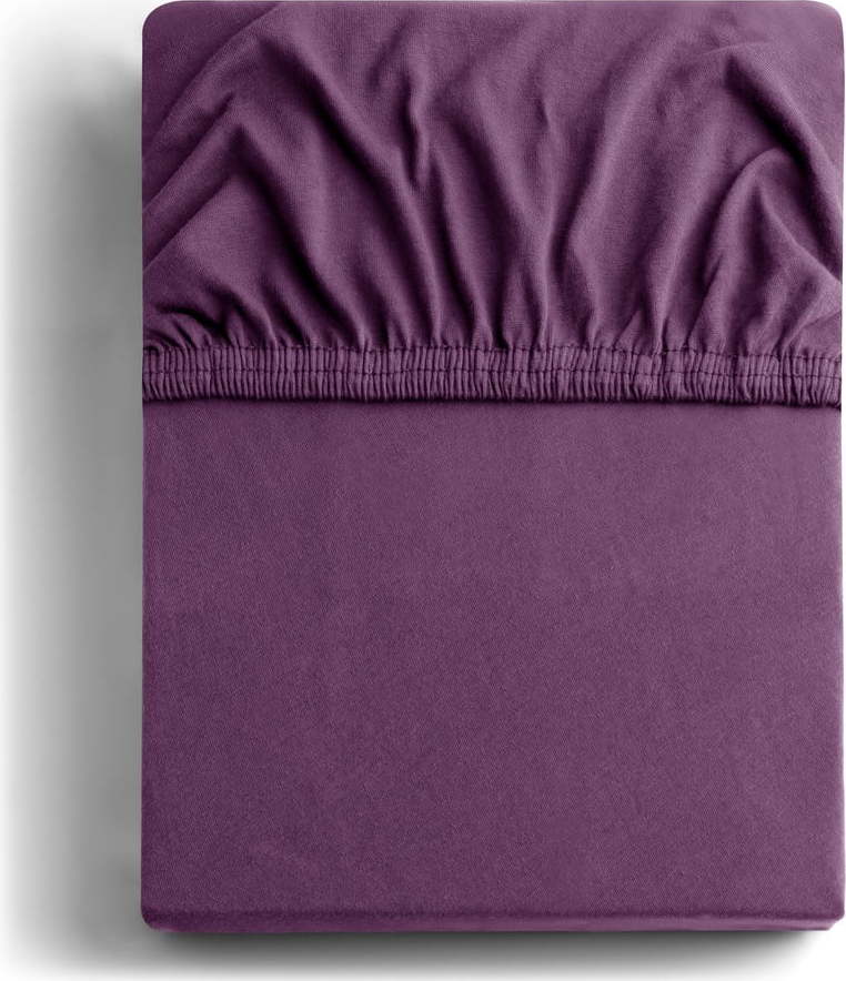 Fialové napínací prostěradlo jersey 160x200 cm Amber – Restilo Restilo