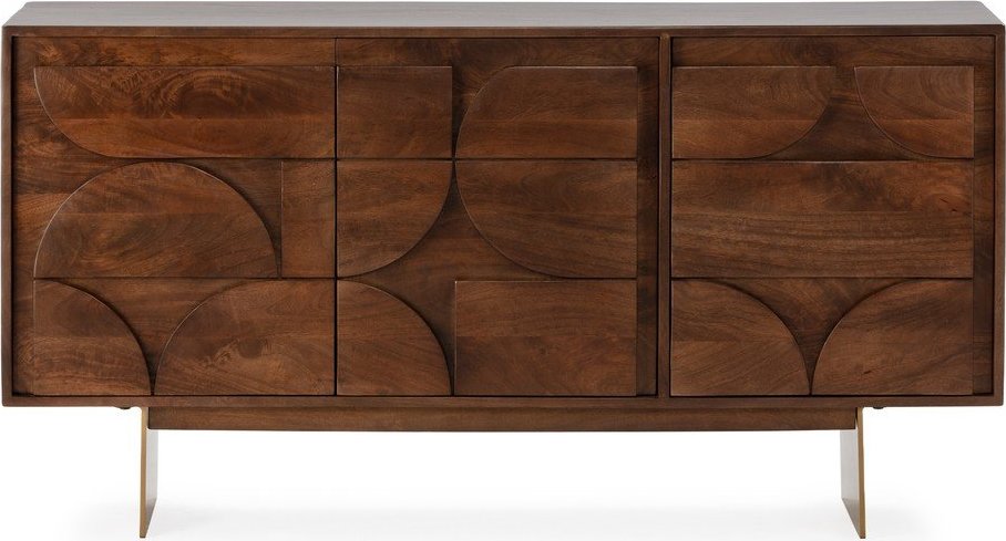 Hnědá komoda z mangového dřeva 145x76x40 cm Trisha – MOME Mome