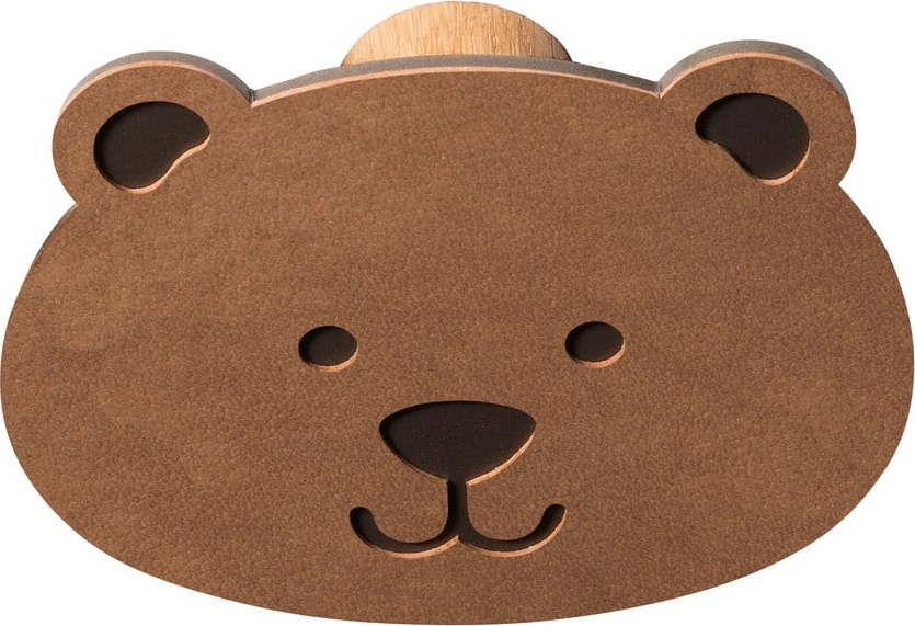 Hnědý nástěnný ocelový háček Bear Dot Nupo – LIND DNA Lind DNA