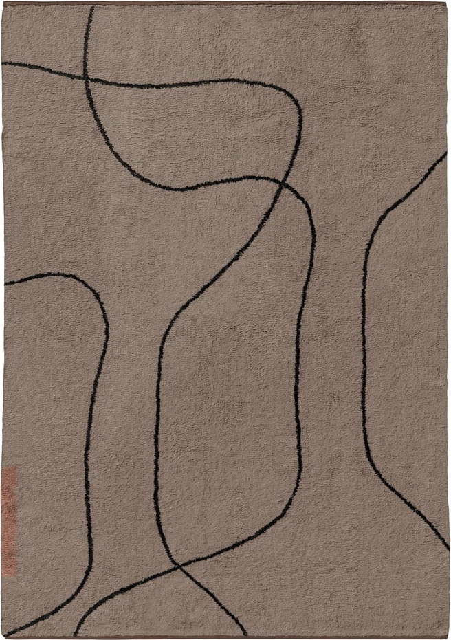 Hnědý pratelný bavlněný koberec 140x200 cm Shadow – Mette Ditmer Denmark Mette Ditmer Denmark