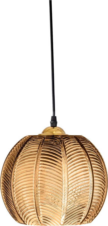 Jantarové závěsné svítidlo se skleněným stínidlem ø 22 cm Adar – Bloomingville Bloomingville