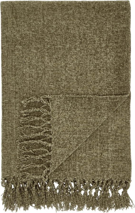 Khaki deka z žinylky 130x170 cm Wilson – Catherine Lansfield Catherine Lansfield