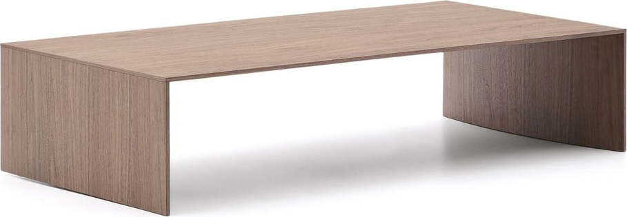 Konferenční stolek v tmavě přírodní barvě v dekoru ořechu 70x140 cm Litto – Kave Home Kave Home