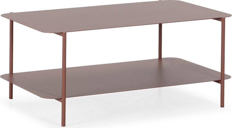 Kovový konferenční stolek v terakotové barvě 58x90 cm Beatrix – MOME Mome