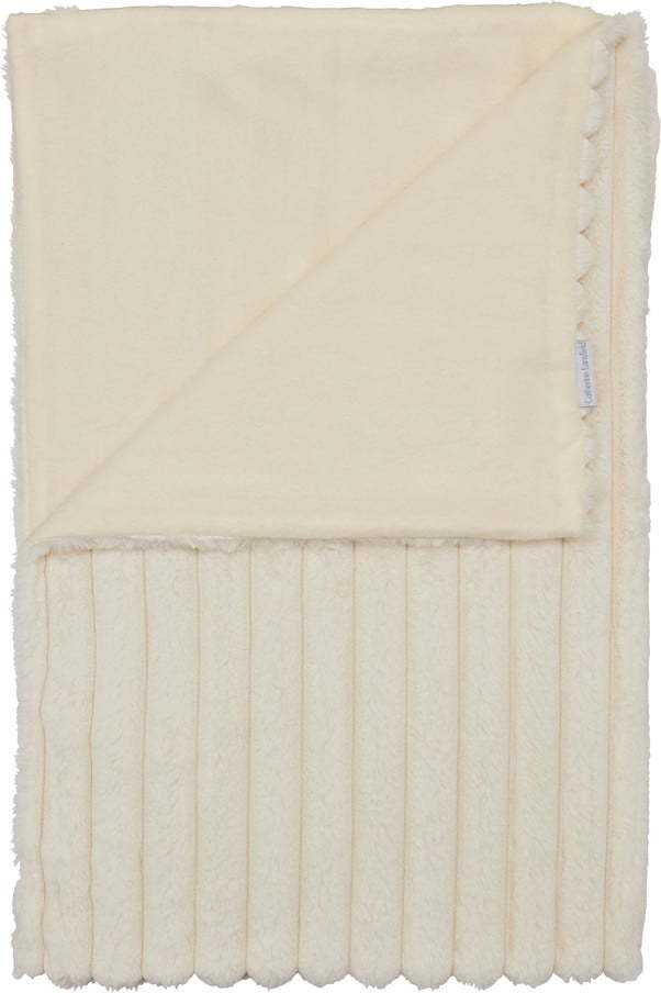 Krémová deka z mikroplyše 130x170 cm Cosy Ribbed – Catherine Lansfield Catherine Lansfield