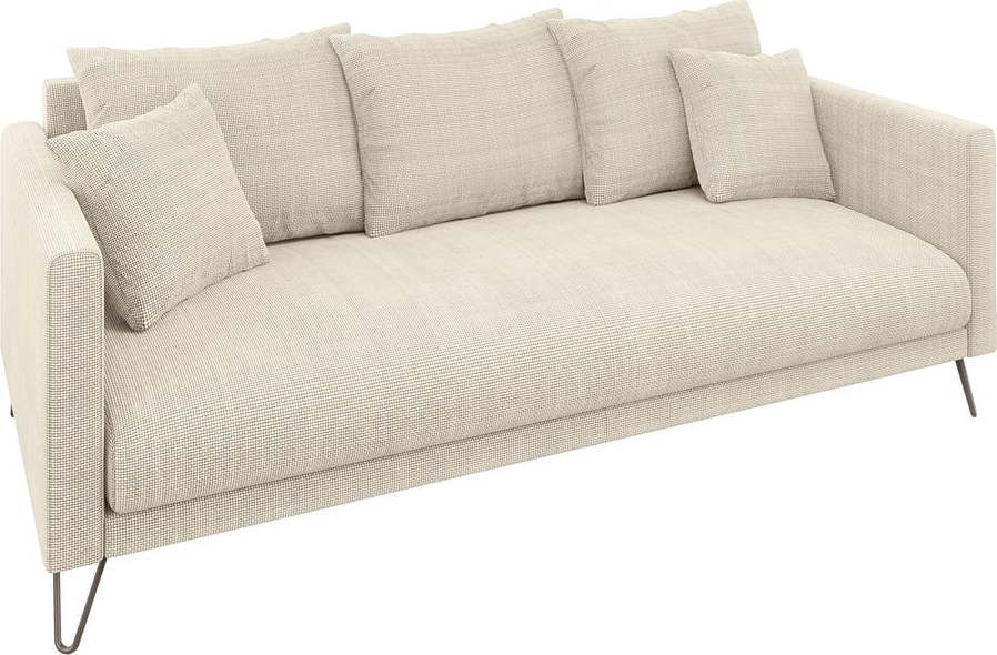 Krémová žinylková pohovka 200 cm Freya – Ropez Ropez