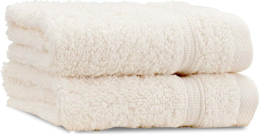 Krémové froté bavlněné ručníky v sadě 2 ks 30x30 cm Zero Twist – Catherine Lansfield Catherine Lansfield