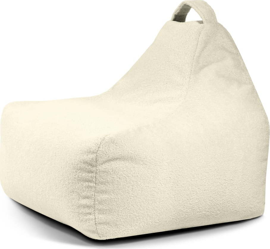 Krémový dětský sedací vak z textilie bouclé Game Amuse – SLOWDOWN SLOWDOWN