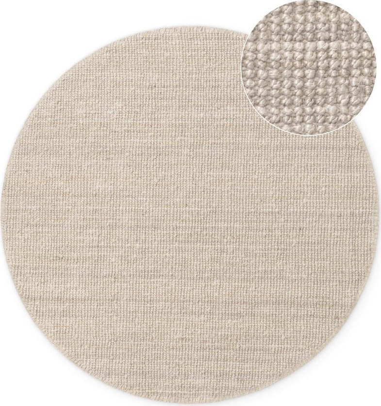 Krémový jutový kulatý koberec ø 160 cm Bouclé Jaipur – Hanse Home Hanse Home