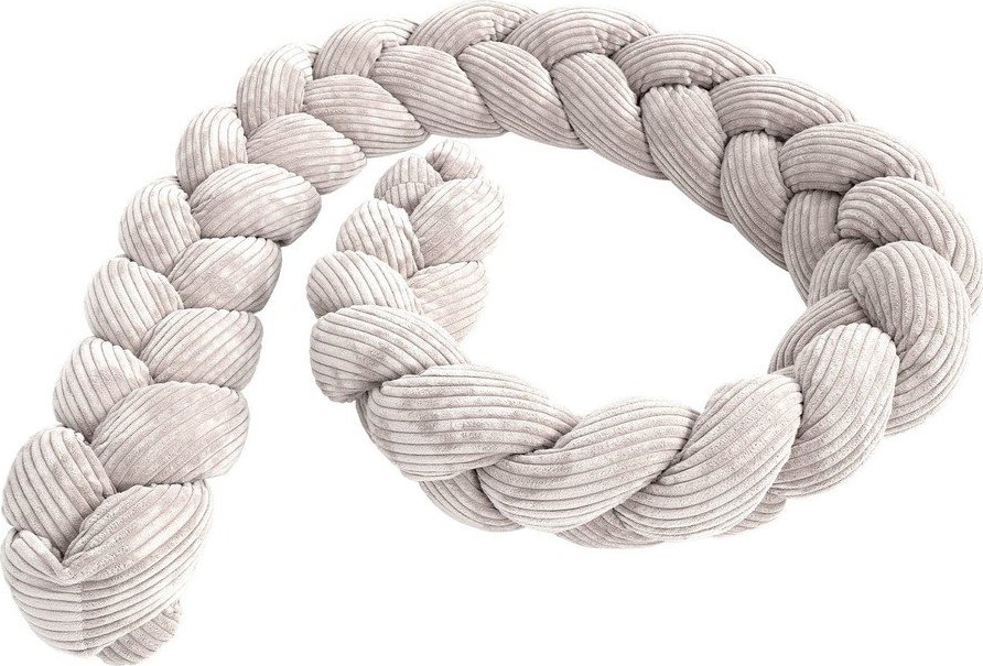 Krémový manšestrový mantinel do postýlky 200 cm – Meowbaby MeowBaby