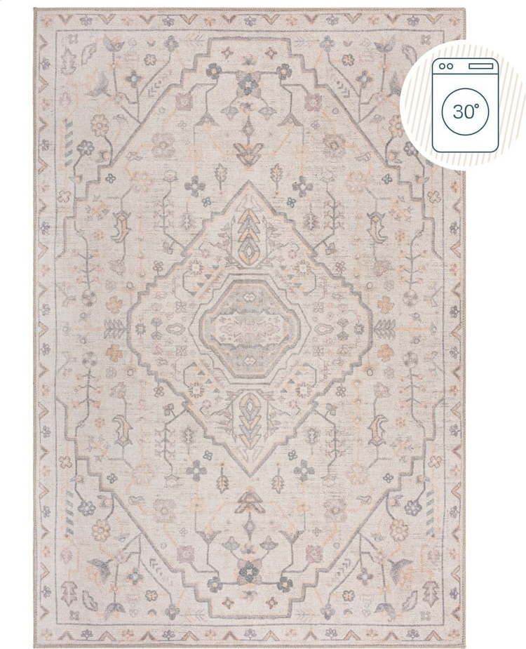 Krémový pratelný koberec 115x170 cm Teo Traditional – Flair Rugs Flair Rugs
