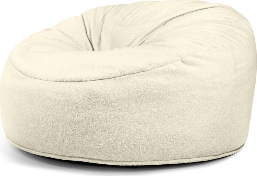Krémový sedací vak z textilie bouclé Om 135 – SLOWDOWN SLOWDOWN
