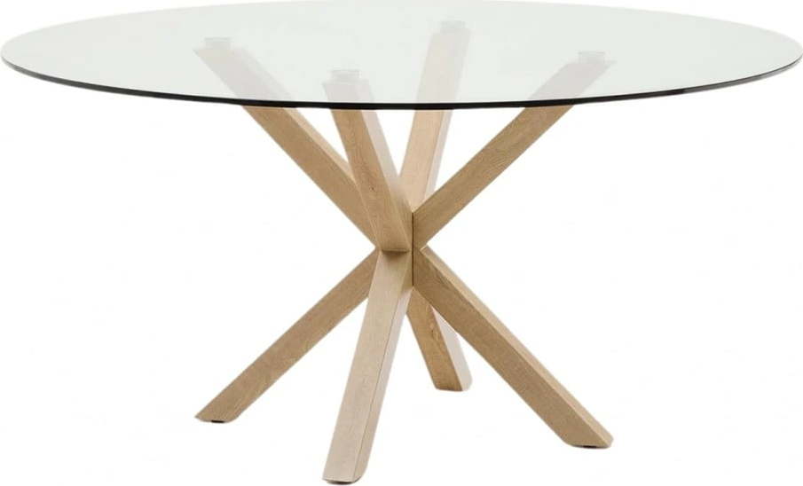 Kulatý jídelní stůl se skleněnou deskou ø 150 cm Argo – Kave Home Kave Home