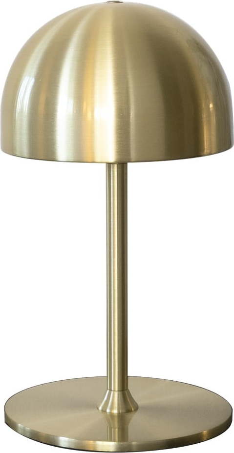 LED stolní lampa na dálkové ovládání v mosazné barvě s kovovým stínidlem (výška 22 cm) Tim – Sirius Sirius