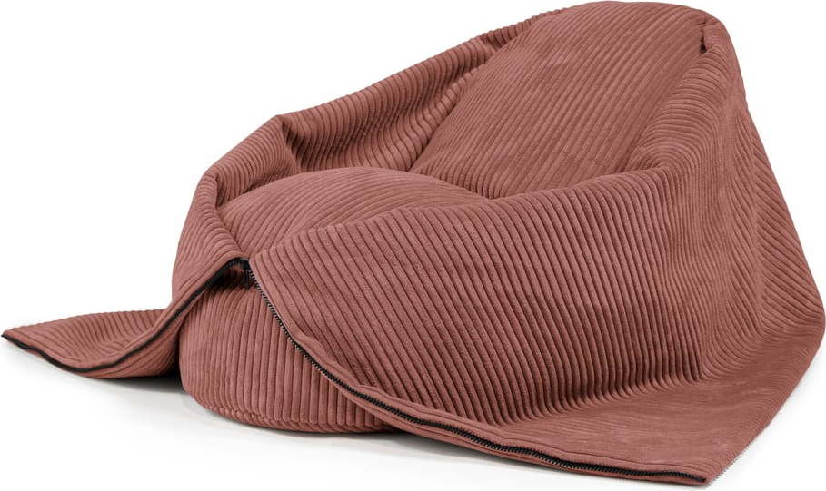 Manšestrový dětský sedací vak v cihlové barvě Cocoon 80 – SLOWDOWN SLOWDOWN