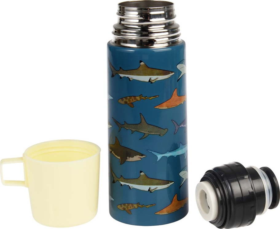 Modrá dětská termoska 350 ml Sharks – Rex London Rex London