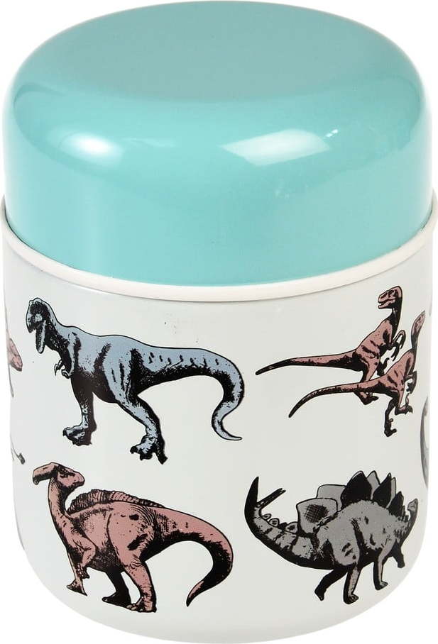 Modrá/krémová termoska na jídlo/dětská 280 ml Prehistoric Land – Rex London Rex London