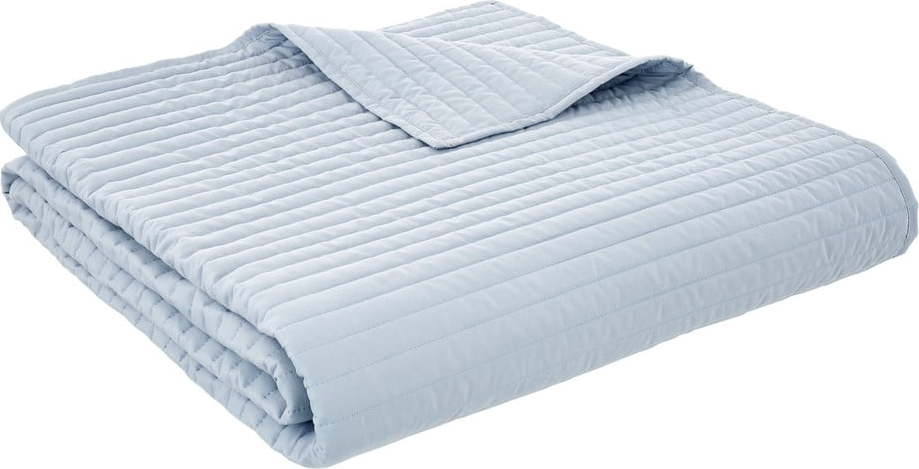 Modrý prošívaný přehoz 230x220 cm Quilted Lines – Bianca Bianca
