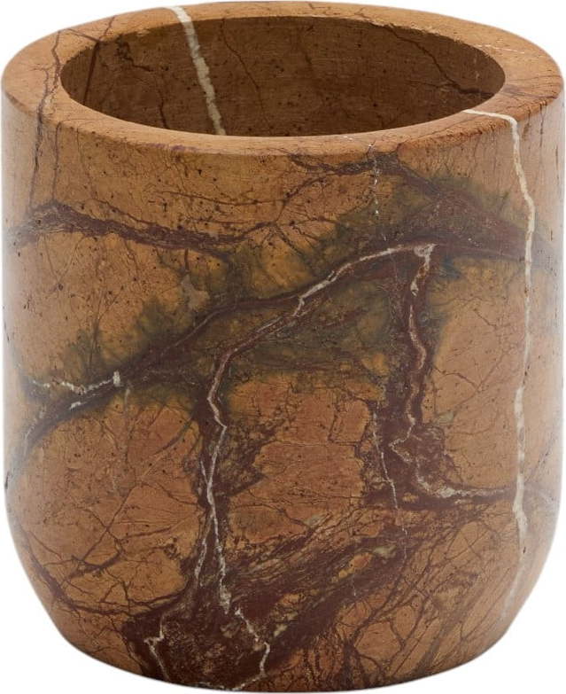 Mramorový kelímek na zubní kartáčky v přírodní barvě Spalsh – Kave Home Kave Home