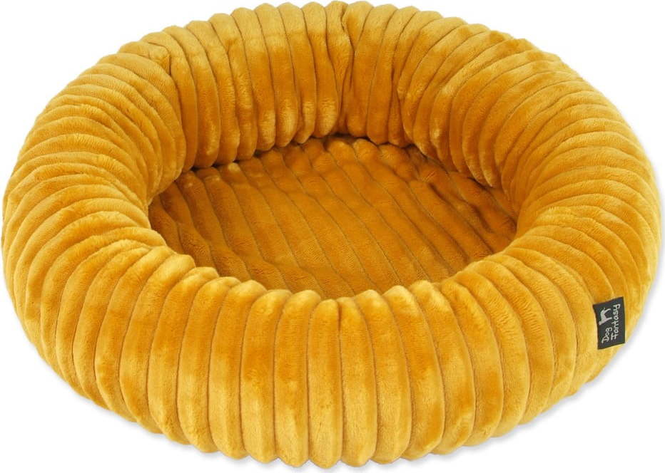 Pelíšek pro psa v hořčicové barvě ø 40 cm Dog Fantasy Stripe – Plaček Pet Products Plaček Pet Products