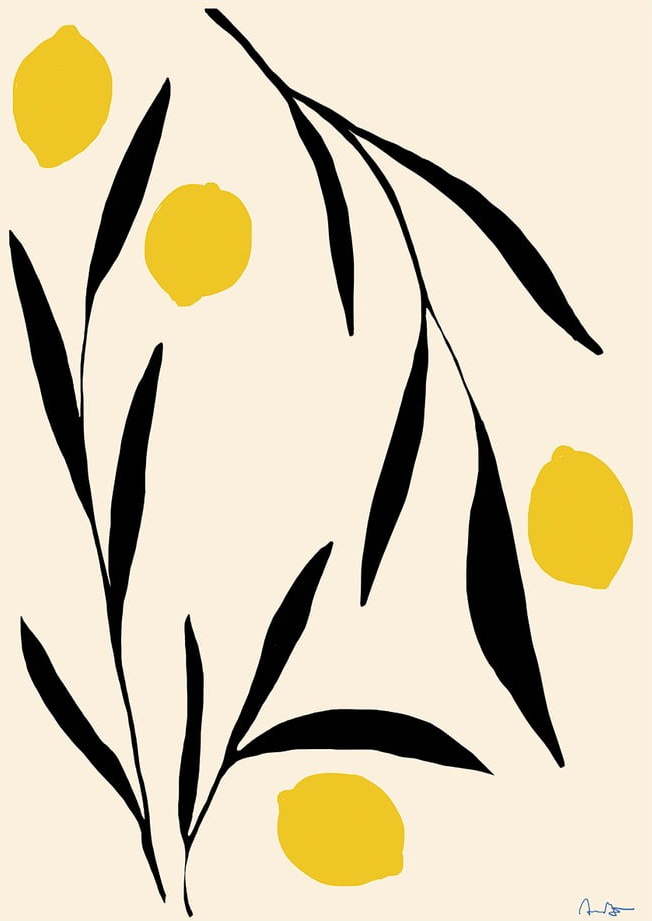Plakát 30x40 cm Lemon – Anna Mörner – The Poster Club The Poster Club