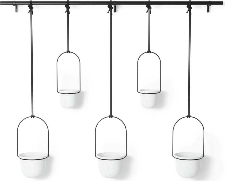 Plastové obaly na květináče v sadě 5 ks na bylinky/závěsné ø 7