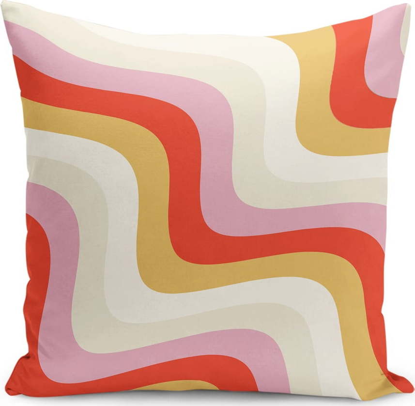 Povlak na polštář 43x43 cm Creamy Raspberry Swirl – Mila Home Mila Home