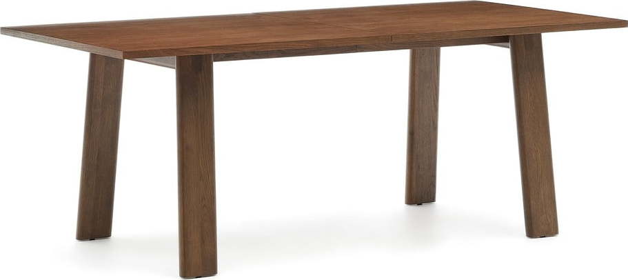 Rozkládací jídelní stůl s přídavnou deskou s deskou v dekoru ořechového dřeva 95x200 cm Arlen – Kave Home Kave Home
