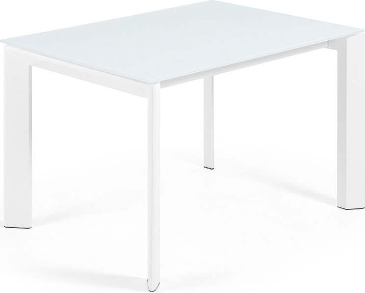 Rozkládací jídelní stůl s přídavnou deskou se skleněnou deskou 80x120 cm Axis – Kave Home Kave Home