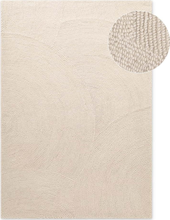 Ručně tkaný vlněný koberec ve světle přírodní barvě 120x180 cm Eleni Natural White – Hanse Home Hanse Home