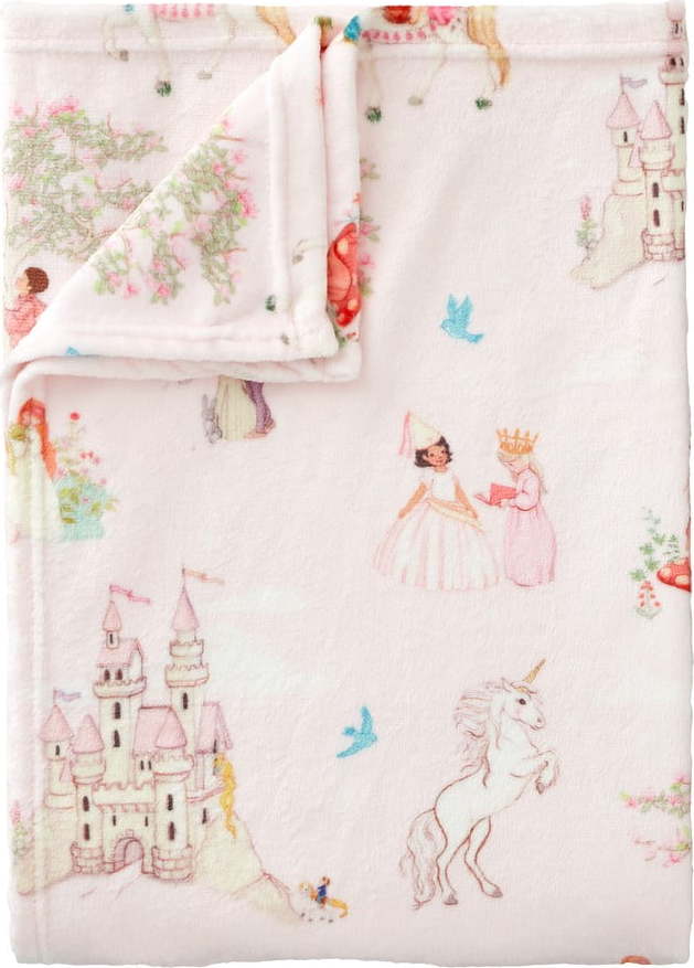 Růžová dětská deka z mikroplyše 150x200 cm Fairytale – Belle & Boo Belle & Boo