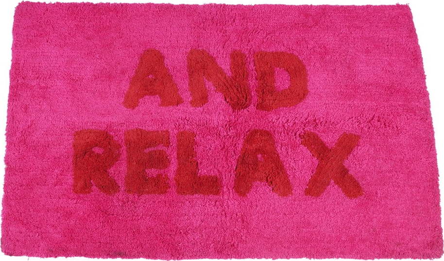 Růžová koupelnová předložka 50x80 cm And Relax – Rex London Rex London