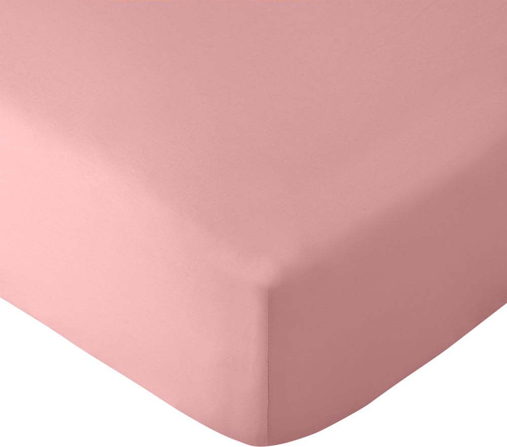Růžové napínací prostěradlo 90x190 cm So Soft Non-Iron – Catherine Lansfield Catherine Lansfield