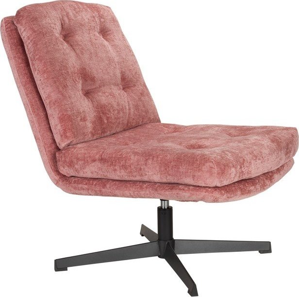 Růžové otočné křeslo Kai – White Label White Label