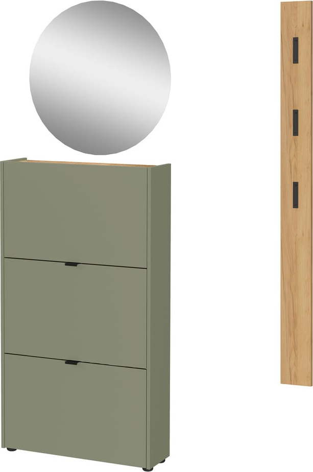 Šalvějově zelená předsíňová sestava 101x200x22 cm Ameca – Germania Germania