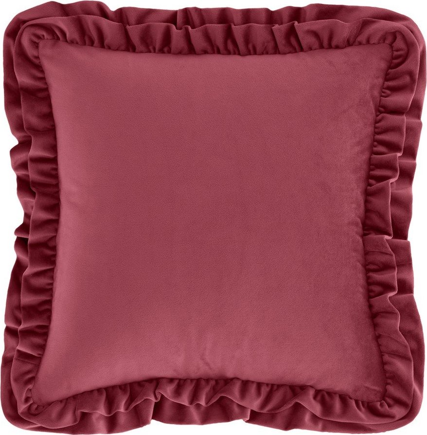 Sametový dekorační polštář 43x43 cm Velvet Double Frill – Catherine Lansfield Catherine Lansfield