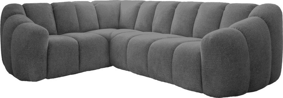 Šedá rohová pohovka (levý roh/do L) Shell – Miuform Miuform