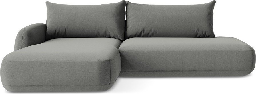 Šedá rozkládací rohová pohovka (levý roh/s lenoškou) Hale – Makamii Makamii