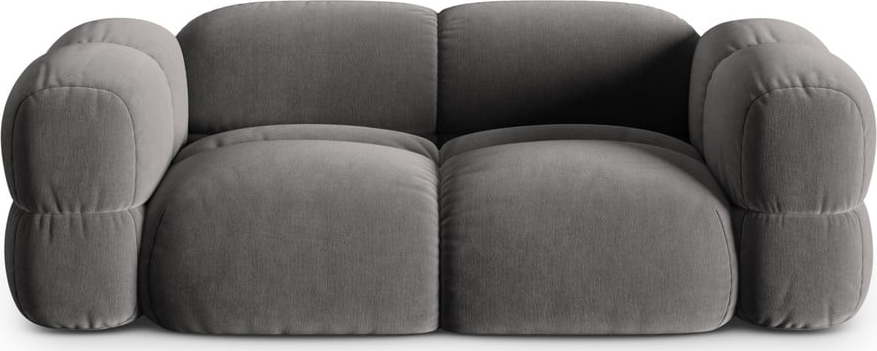 Šedá sametová pohovka 210 cm Loretto – Cosmopolitan Design Cosmopolitan design