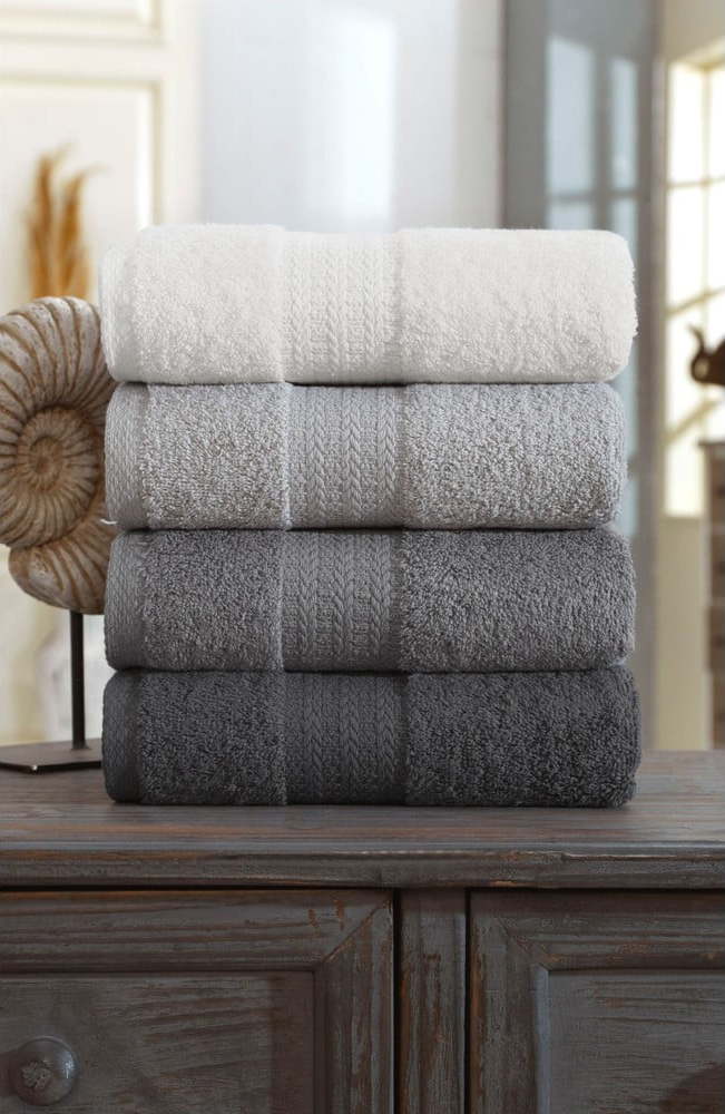 Šedé bavlněné ručníky v sadě 4 ks 50x90 cm – Mila Home Mila Home