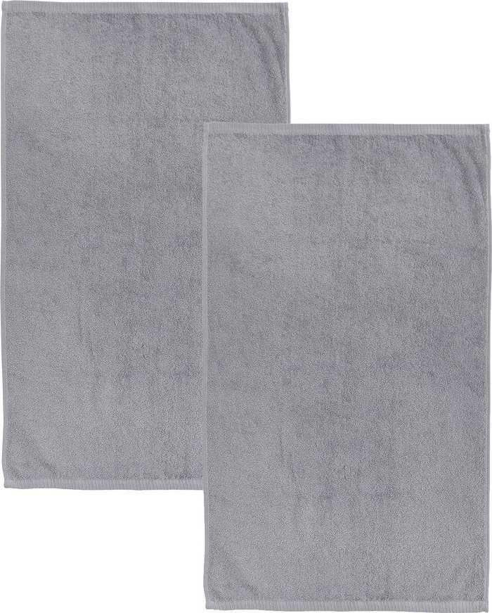 Šedé rychleschnoucí/froté bavlněné osušky v sadě 2 ks 90x140 cm Quick Dry – Catherine Lansfield Catherine Lansfield