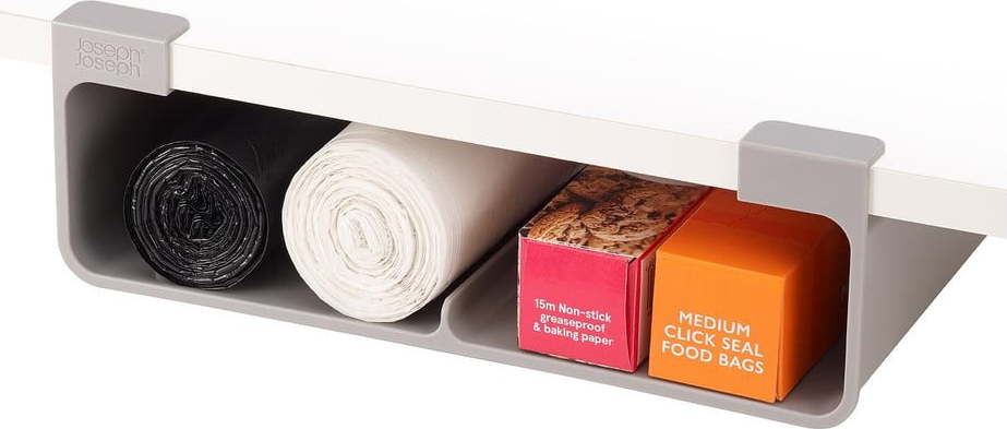 Šedý závěsný plastový držák na fólie a papírové utěrky CupboardStore – Joseph Joseph Joseph joseph