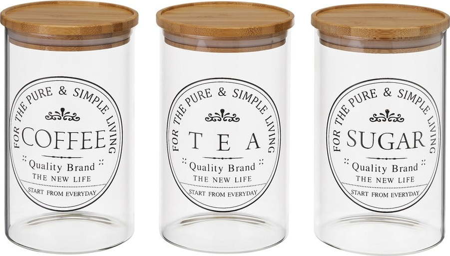 Skleněné dózy v sadě 3 ks – Casa Selección Casa Selección